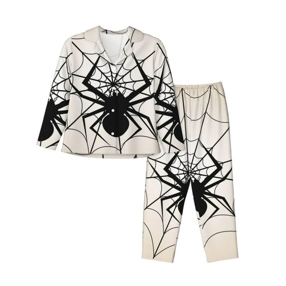 Naloa Spiders On The Web 1 Pajamas for Women Set, Womens Pajama Sets, Lounge Sets for Women, 2pjs for Women-XX-Large