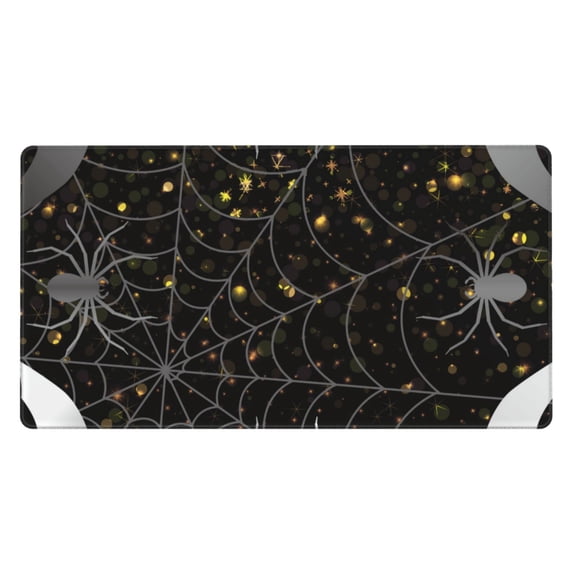 Naloa Spiderweb Bats And A Spider Gaming Mouse Pad Large Mouse Mat Long Extended Desk Pad Non-Slip Rubber Mice Pads Stitched Edges Thin Pad (16x29.5 Inch)