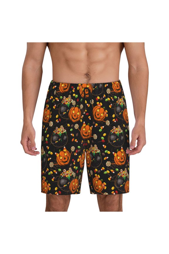 Spooky Sweets Men's Short Pajama Pants, Pj Shorts, Lounge Comfort Shorts-Medium