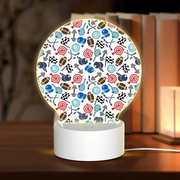 Naloa Sport Items Acrylic LED Night Light Custom LED Lights Personalized Nightlight Customized Gifts for Family Couples Friends