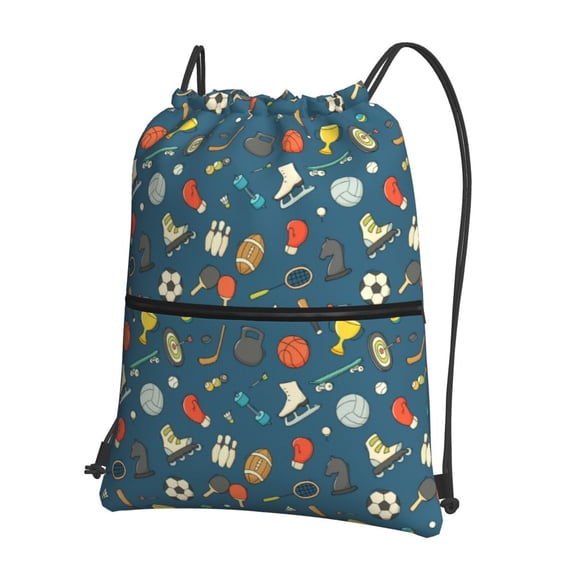 Naloa Sports Ball Drawstring Backpack String Bag Cinch Water Resistant for Gym Shopping Sport Yoga