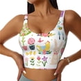 thumbnail image 1 of Naloa Spring Flowers Birds Sports Bras for Women, High Support Bra with Removable Pads, Comfortable - XX-Large, 1 of 9