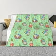 thumbnail image 1 of Naloa Spring Gnome Flannel Fleece Throw Blanket for Bed Couch, Thick Blanket - All Seasons Suitable for Women, Men and Kids-80"x60", 1 of 6