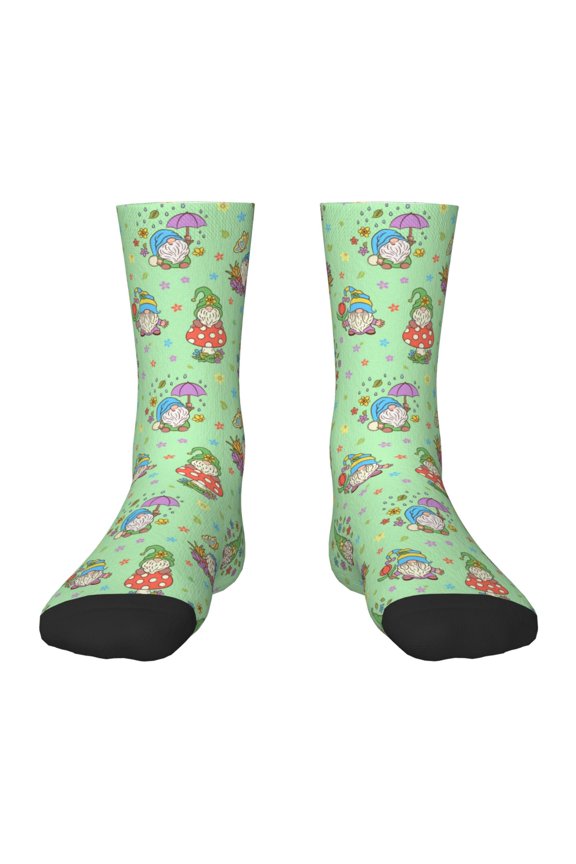 Spring Gnome Kids Socks Unisex Kids and Toddlers' Crew Socks, ,1 Pairs