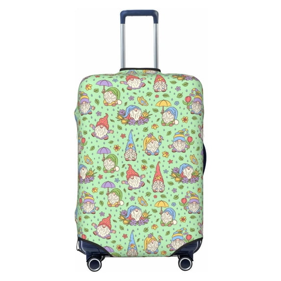Naloa Spring Gnomes Elastic Suitcase Protector, Travel Suitcase Protector Cover Fits 18-32in Suitcase - Small