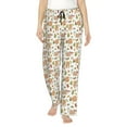thumbnail image 1 of Naloa Squirrel And Mushroom Print Women’s Ultra-Soft Comfy Pajama Lounge Pants with Pockets & Drawstring, 1 of 8