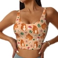 thumbnail image 1 of Naloa Squirrel And Mushroom Sports Bras for Women, High Support Bra with Removable Pads, Comfortable - X-Large, 1 of 9