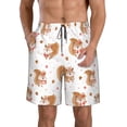 thumbnail image 1 of Naloa Squirrel Giving A Gift Men's Beach Shorts, Surfing shorts, Swim trunks, Quick Dry Swim Trunks for Surfing Beach Fun - Medium, 1 of 9