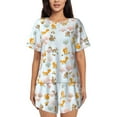 thumbnail image 1 of Naloa Squirrel In The Forest Women's Short-Sleeved Pajama Set, Loungewear, Summer pajamas, Breathable Cozy - X-Large, 1 of 9
