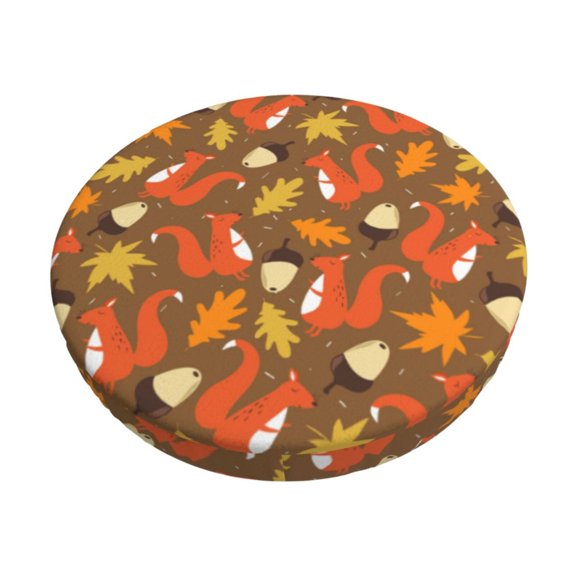 Naloa Squirrel Maple pine nut Round Bar Stool Cushion Cover 12-14 inch, Fits Kitchen, Office, Restaurant Chairs - {sizeName}13 inch