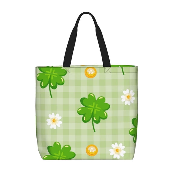 Naloa St Patrick's Day11 Tote Bag for Women, Foldable Tote Bag With Zipper, Large Shoulder Bag, Top Handle Handbag for Travel, Work, Shopping