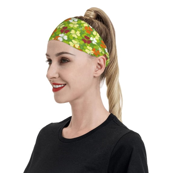 Naloa St. Patrick's Day3 Fashionable Sport Sweatband for Running, Yoga, Basketball - Head Circumference 19.6-22.4 inches
