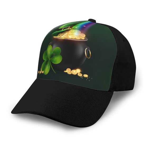 Naloa St. Patrick's Day4 Adult adjustable Print Baseball Hat, Patchwork curved brim baseball capfor Men and Women, One Size