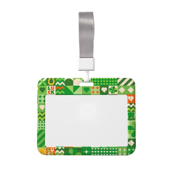 Naloa St Patrick's Day6 Card Badge Holder Work Badge Sleeve for Office, School, Factory, ID Credit Cards, Driver Licenses and Passes