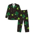 thumbnail image 1 of Naloa St. Patrick's Day8 Men’s Pajamas Set - Long Sleeve Button Down Sleep Shirt and Pajama Bottoms Sleepwear Set-X-Large, 1 of 7