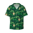 thumbnail image 1 of Naloa St Patrick's Day9 Men's Loose Fit Cuban Collar Short-Sleeve Shirt with Button-down and Chest Pocket for Everyday Wear Outings - X-Large, 1 of 7