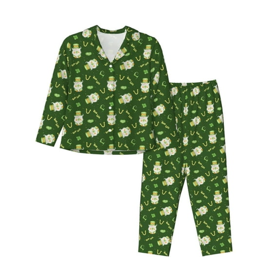 Naloa St. Patrick's day 6 Pajamas for Women Set, Womens Pajama Sets, Lounge Sets for Women, 2pjs for Women-Large