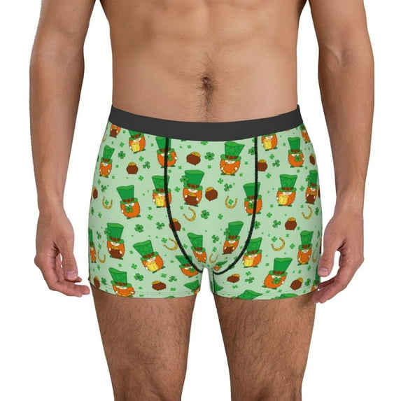 Naloa St. Patrick's day Men's Boxer Briefs,Soft and Breathable Cotton Underwear with ComfortFlex Waistband-XX-Large