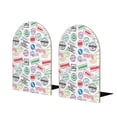 thumbnail image 1 of Naloa Stamp Set Collection 2 Pcs Bookend Large Capacity Office Book Ends for Home Office Library School Study Decoration, 1 of 8