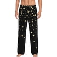 thumbnail image 1 of Naloa Star Silver Glitter Pajama Pants Men, PJ Bottoms, Sleep & Lounge Pants-X-Large, 1 of 6