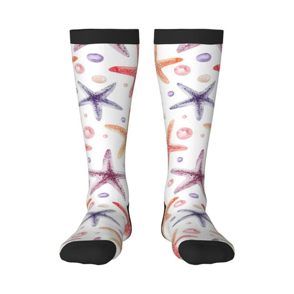 Naloa Starfish 1 Thigh High Socks Extra Long Stretchy Sock Women Over Knee High Opaque Stocking Daily Wear