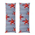 thumbnail image 1 of Naloa Starfish Navy Blue Stripe Super Soft 20x60 Body Pillow Case,Long Side Hidden Zipper（PILLOWS ARE NOT INCLUDED）, 1 of 6