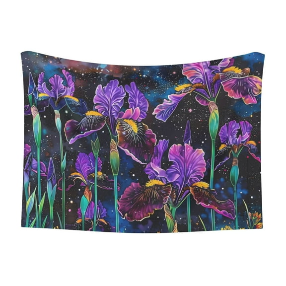 Naloa Starry Night Iris Field Dog Blanket, 3 Sizes Cat Blanket for Indoor Cats Large Medium Small Dog Gifts-