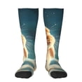 thumbnail image 1 of Naloa Starry Sky Cloud Cute Rabbit Thigh High Socks Extra Long Stretchy Sock Women Over Knee High Opaque Stocking Daily Wear, 1 of 6