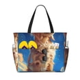 thumbnail image 1 of Naloa Starry Sky Cloud Dog Large Capacity Beach Bag, Waterproof Sandproof Beach Swim Pool Bag Tote Bag for Women, 1 of 1