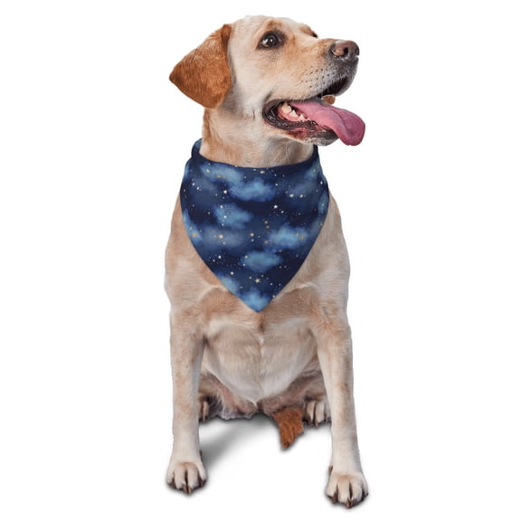 Naloa Starry Sky Dog Bandanas 1PC Washable Triangle Dog Scarfs Premium Durable Fabric, for Small Medium Large Dogs and Cats