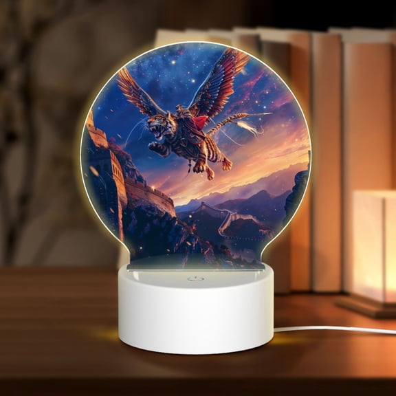 Naloa Starry Sky Flying Tiger Acrylic LED Night Light Custom LED Lights Personalized Nightlight Customized Gifts for Family Couples Friends