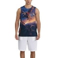thumbnail image 1 of Naloa Starry Sky Flying Tiger Basketball Jersey Reversible Men's Mesh Athletic Sports Shirts Training Practice S-4XL4X-Large, 1 of 6