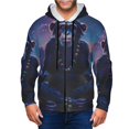 thumbnail image 1 of Naloa Starry Sky Meditating Chimpanzees Men’s Hoodies, Zip up Hoodie, Sweatshirts,Hoodies for Men Sizes S-3XL-3X-Large, 1 of 5