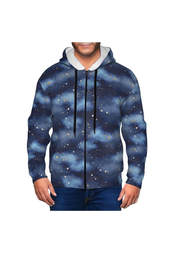 Starry Sky Men’s Hoodies, Zip up Hoodie, Sweatshirts,Hoodies for Men Sizes S-3XL-Medium