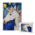 thumbnail image 1 of Naloa Starry White Horse Custom Puzzles Personalized Puzzle 1000 Pieces from Photo Custom Jigsaw Puzzle for Wedding, Graduation, (29.5×19.7in, Vertical), 1 of 9