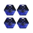 thumbnail image 1 of Naloa Steel Skull Leather Coasters for Drinks, Durable Drink Coasters 4 Set for Tabletop Protection, Luxurious Home Décor and Housewarming Gift ( {designName})Hexagon, 1 of 6