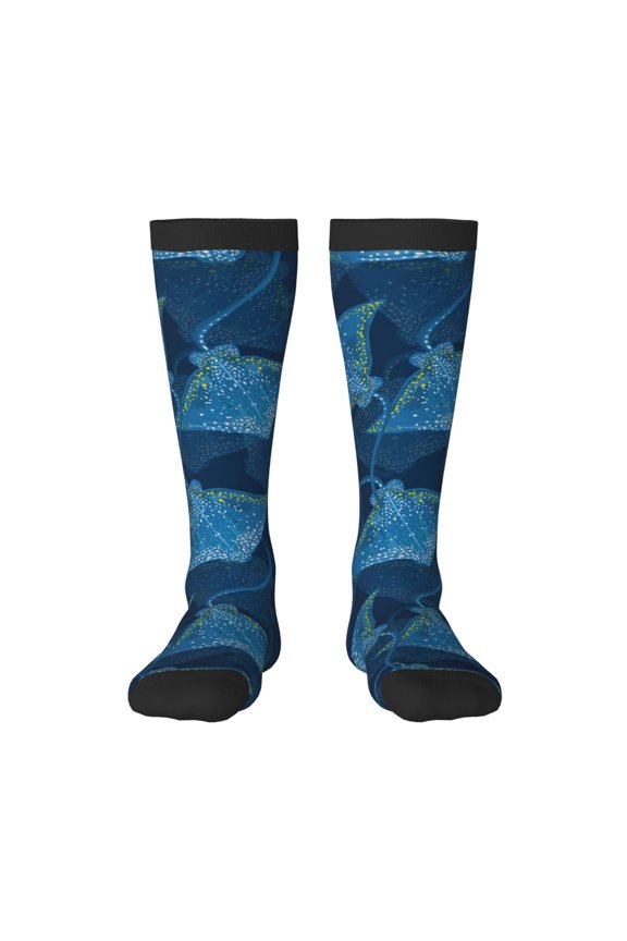 Stingray Thigh High Socks Extra Long Stretchy Sock Women Over Knee High Opaque Stocking Daily Wear