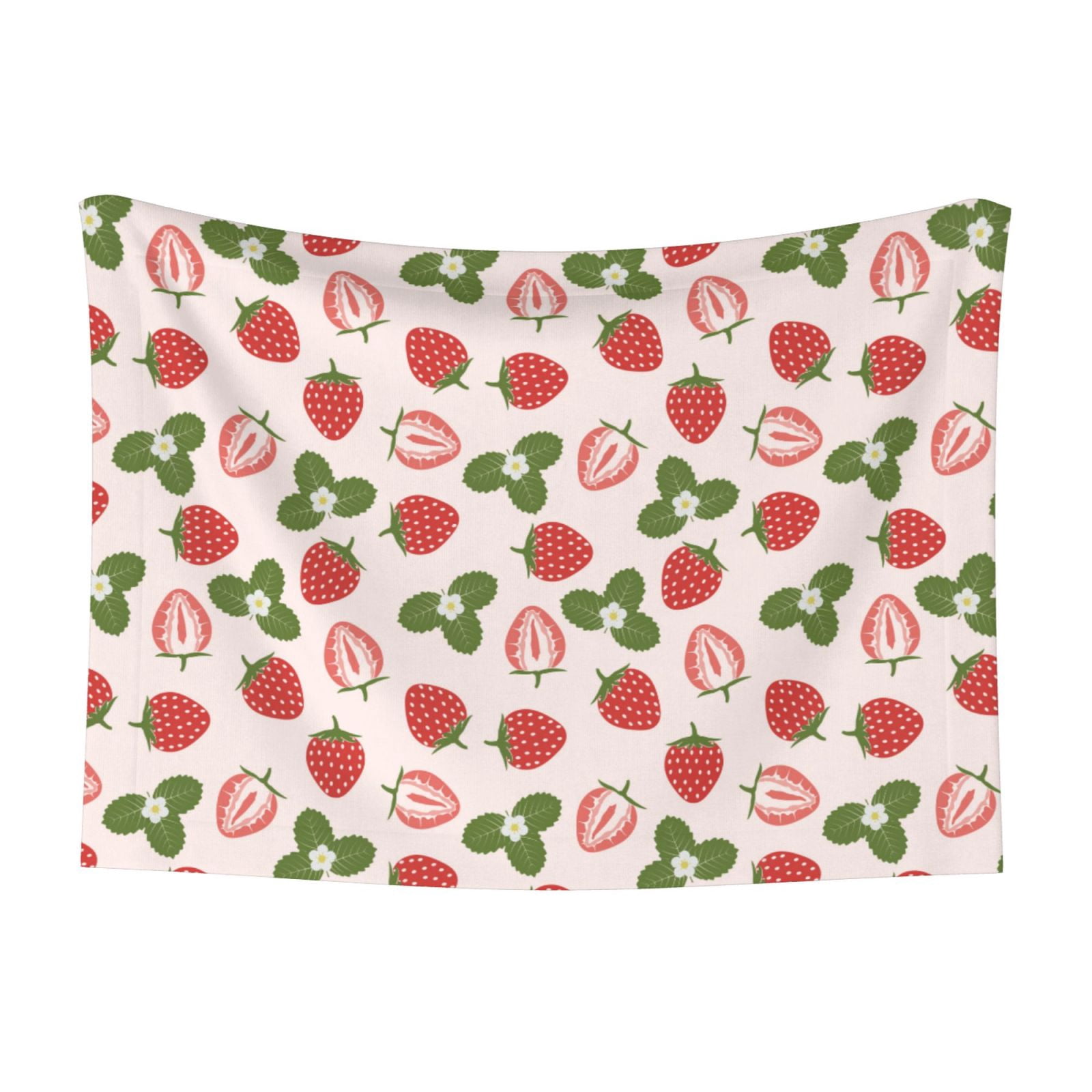 Naloa Strawberries And Leaf Dog Blanket, 3 Sizes Cat Blanket for Indoor Cats Large Medium Small Dog Gifts-Large