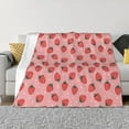 thumbnail image 1 of Naloa Strawberries Flannel Blankets - Thick and Warm Blanket for Winter, Soft Fuzzy Plush King Blanket for All Seasons60"x50", 1 of 6