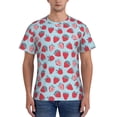 thumbnail image 1 of Naloa Strawberries Men's T-Shirt Sport T-shirt Men's Basic Tee Casual Men's Shirt, Round Neck, Short Sleeves - X-Large, 1 of 5