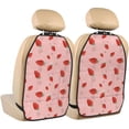 thumbnail image 1 of Naloa Strawberry 2Pcs Anti-Kick Back Seat Cover Kick Mat, Car Seat Protector with 3 Storage Pockets, 1 of 8