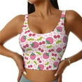 thumbnail image 1 of Naloa Strawberry And Cheery Sports Bras for Women, High Support Bra with Removable Pads, Comfortable - X-Large, 1 of 9