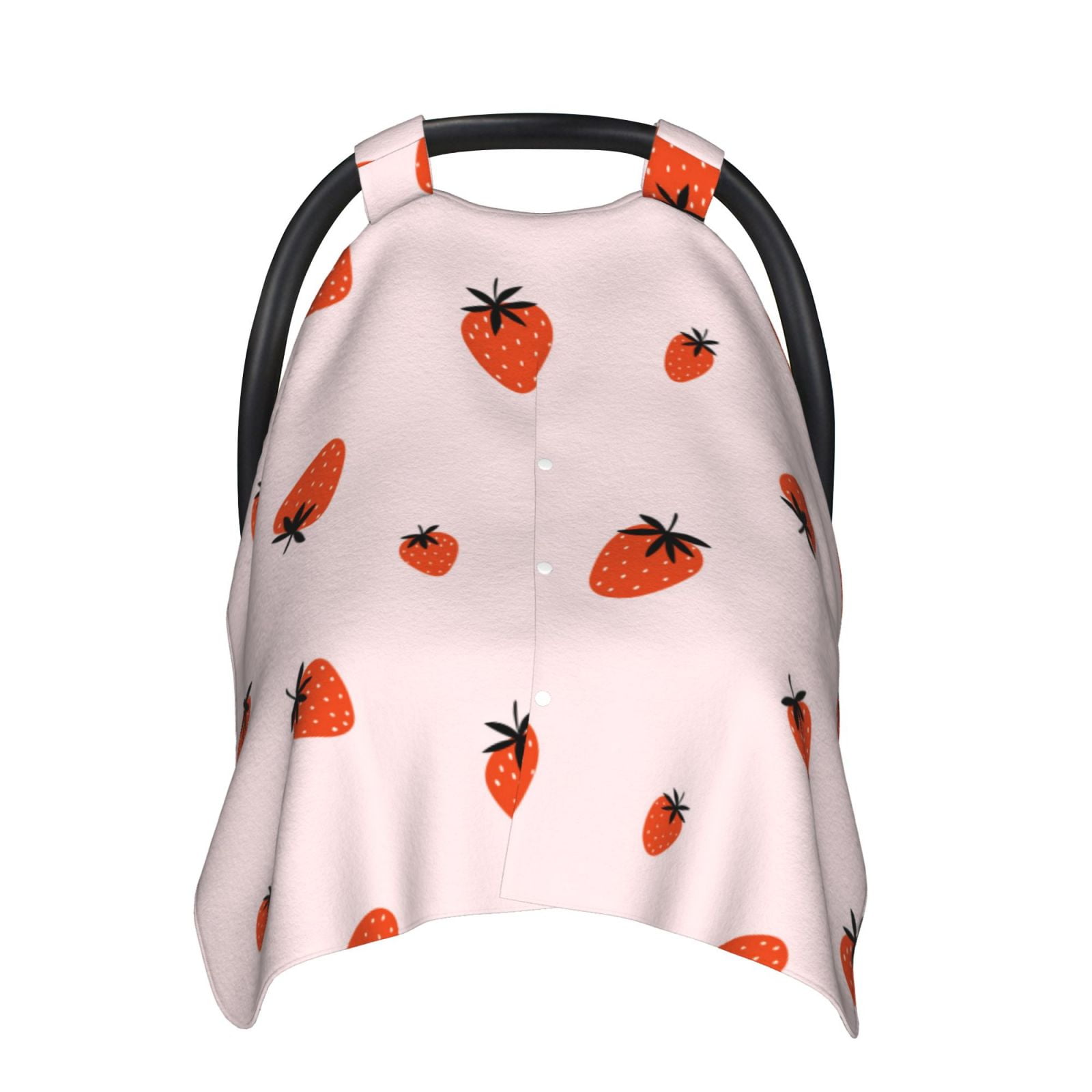 Naloa Strawberry Baby Car Seat Cover, Breathable Baby Carrier Cover, Multiuse Baby Carrier Cover & Nursing Breastfeeding Cover