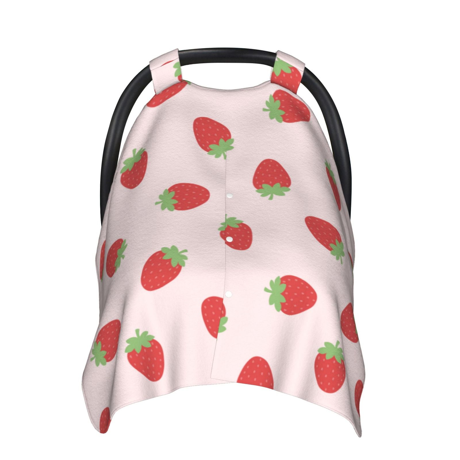 Naloa Strawberry Baby Car Seat Cover, Breathable Baby Carrier Cover, Multiuse Baby Carrier Cover & Nursing Breastfeeding Cover