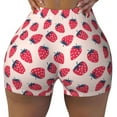 thumbnail image 1 of Naloa Strawberry Biker Shorts for Women Seamless Scrunch Short Women’s Yoga Shorts for Gym Running Sport Shorts - X-Large, 1 of 9