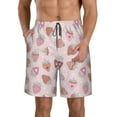thumbnail image 1 of Naloa Strawberry Cake Men's Beach Shorts, Surfing shorts, Swim trunks, Quick Dry Swim Trunks for Surfing Beach Fun - XX-Large, 1 of 9