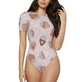 thumbnail image 1 of Naloa Strawberry Cake Women's Short-Sleeved Onesie, One-Piece Swimsuit for Parties, dates, clubs - XX-Large, 1 of 9