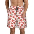 thumbnail image 1 of Naloa Strawberry Flower Men's Beach Shorts, Surfing shorts, Swim trunks, Quick Dry Swim Trunks for Surfing Beach Fun - X-Large, 1 of 9