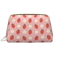 thumbnail image 1 of Naloa Strawberry Leather Makeup Bag for Purse Travel, Portable Small Cosmetic Organizer for Women and Girls, Make up Bag with Zipper, 1 of 8