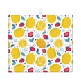 thumbnail image 1 of Naloa Strawberry Lemon Dish Drying Mat for Kitchen Counter, Heat Resistant Drainer Mats, Absorbent Draining Mat,Dish Rack Pad,16"x18", 1 of 8